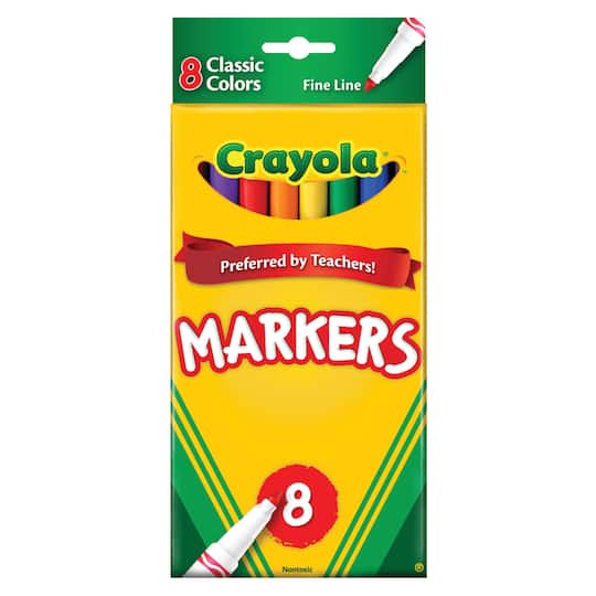 Crayola&#xAE; Classic 8 Color Fine Line Marker Set